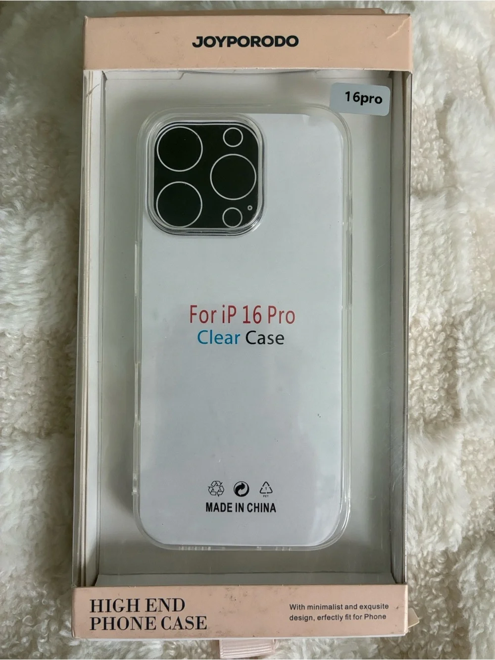 Minimalist Crystal Clear iPhone 16 Pro Case, Ultra-Thin, Non-Yellowing NEW NIP